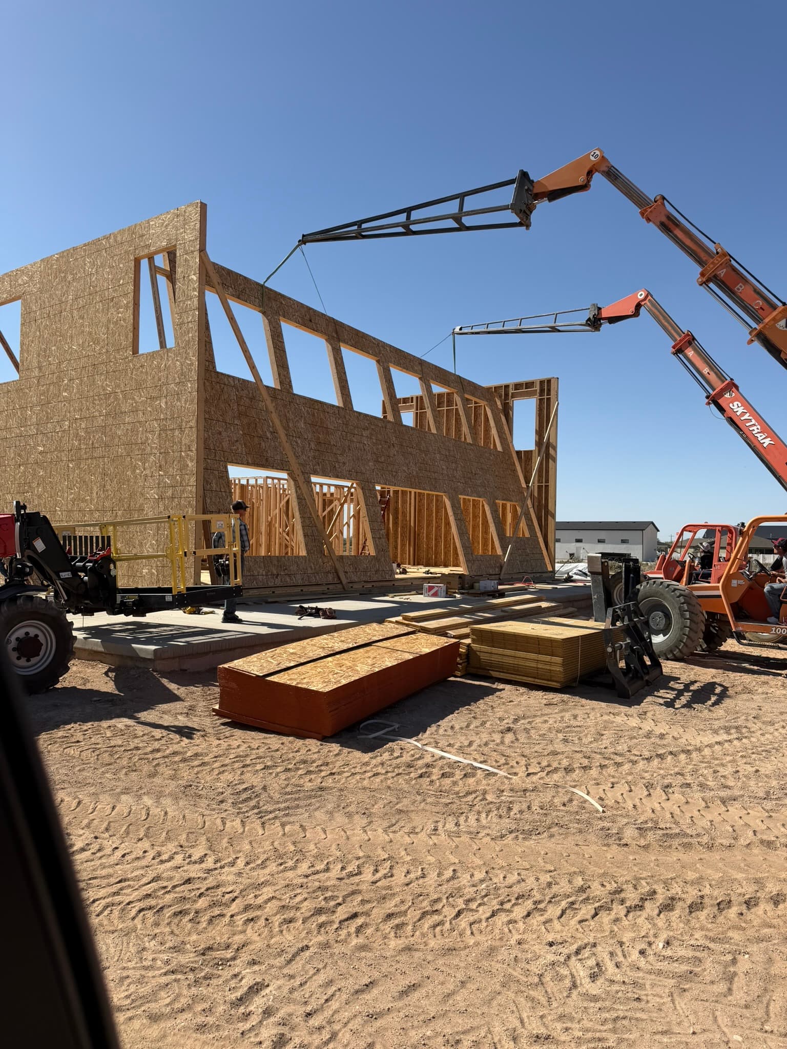 Framing Day, Trusses Going Up by Galaxy Contractors
